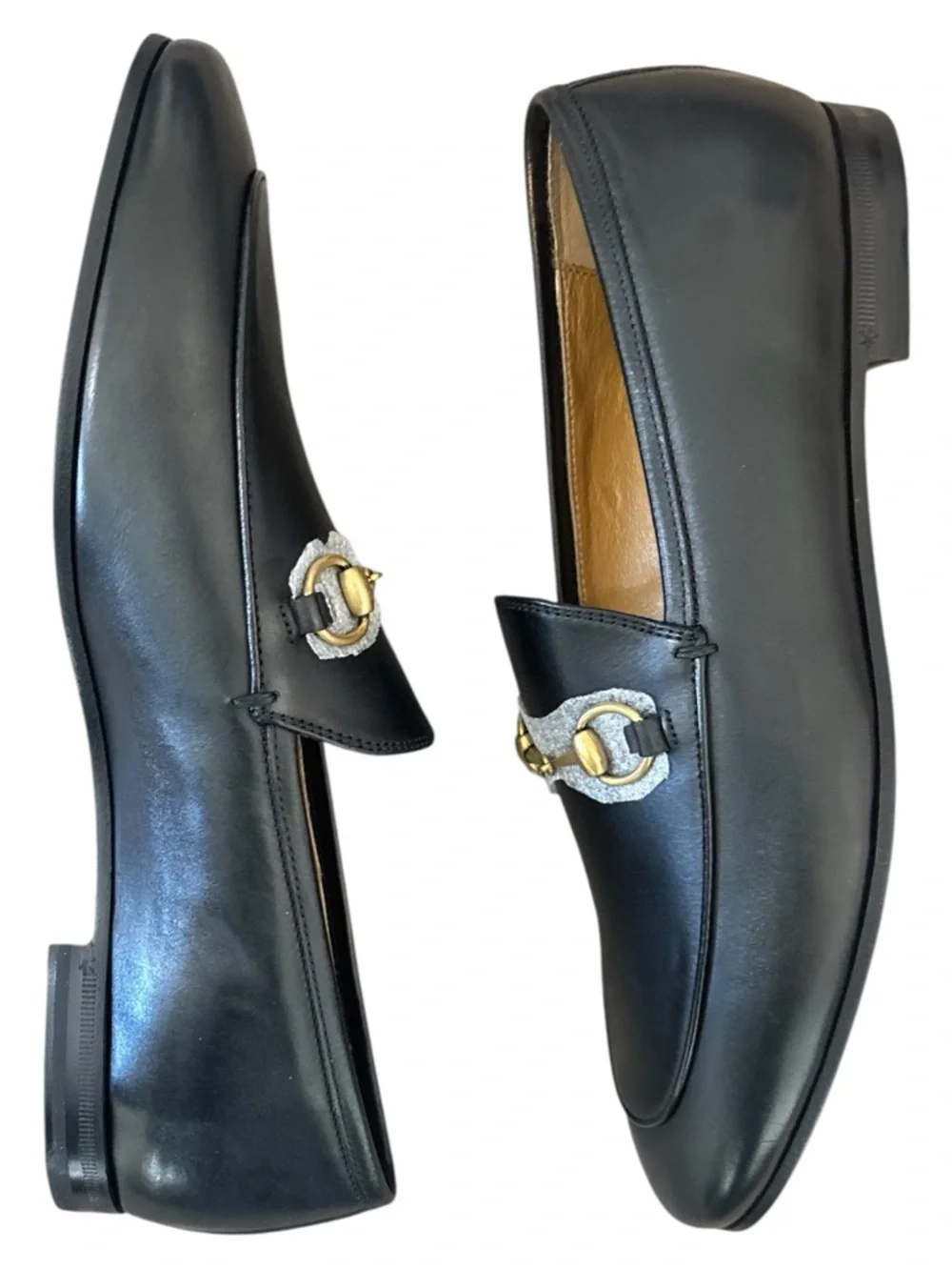 GUCCI NIB Horsebit Leather Loafers in Black Size 39 - Picture 3 of 8